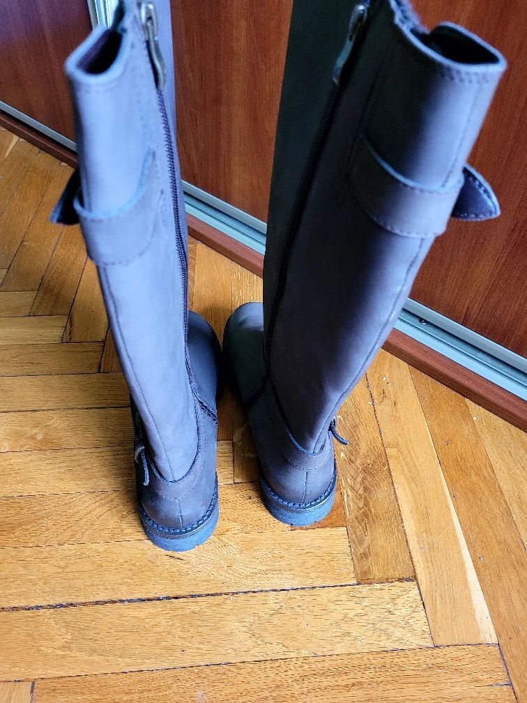 Buty kozaki caprice taupe nubuc nowe rozmiar 38