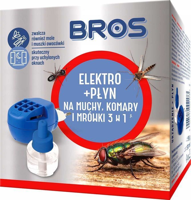 Bros - Elektro + Płyn Na Muchy, Komary I Mrówki 20 Dni X 24 H