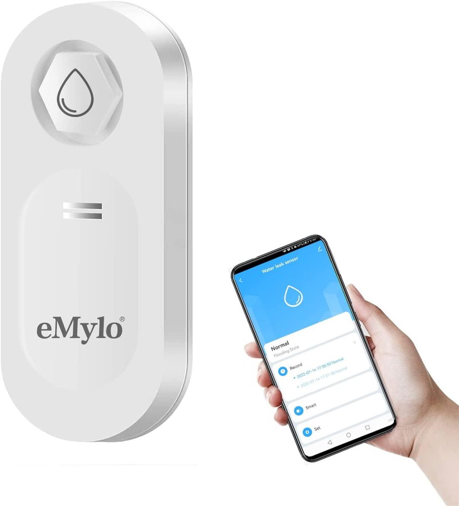 Czujnik wycieków wody eMylo WiFi z alarmem 120dB