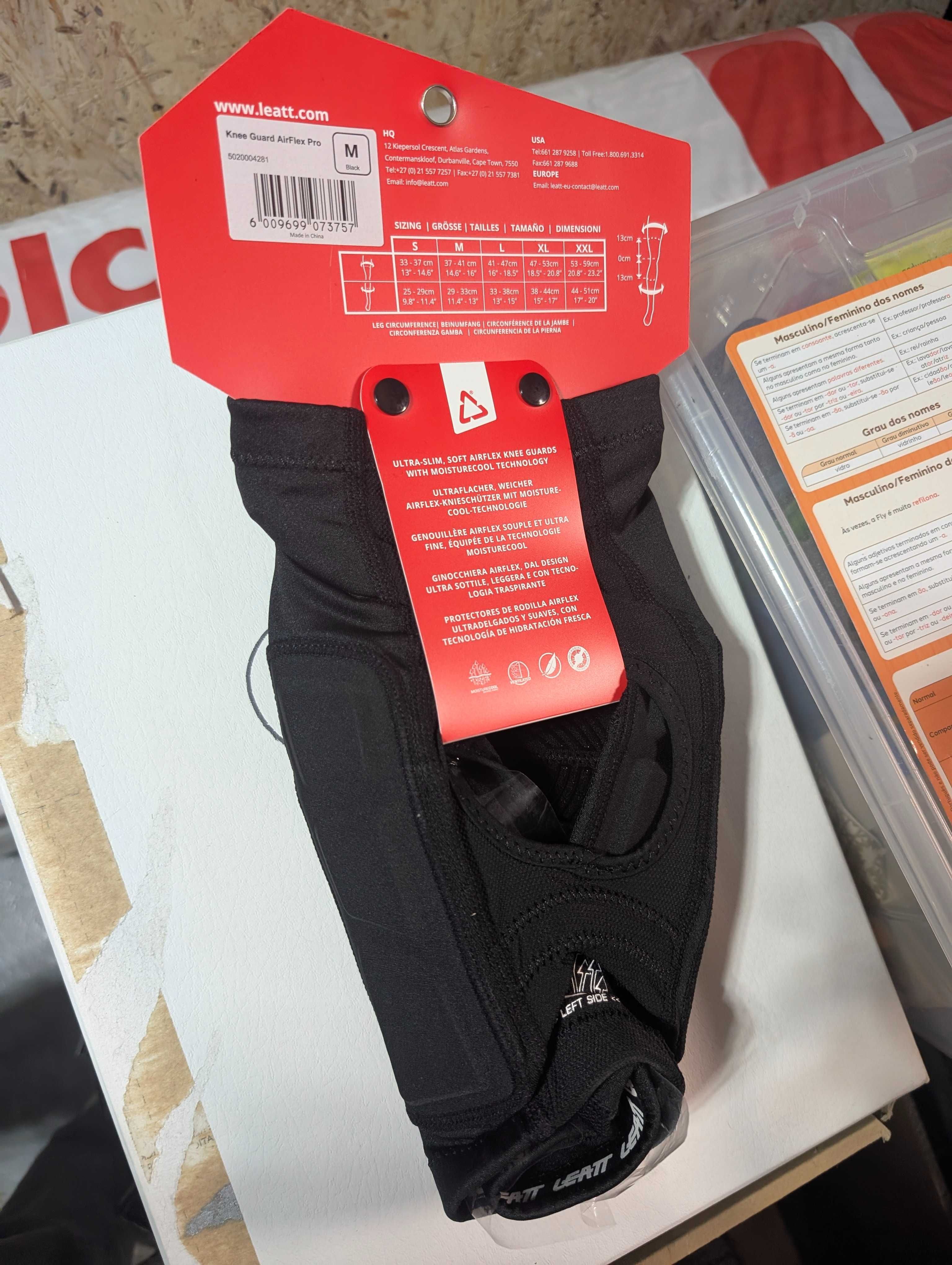 Joelheiras Leatt AirFlex Pro Knee Guard - tamanho M