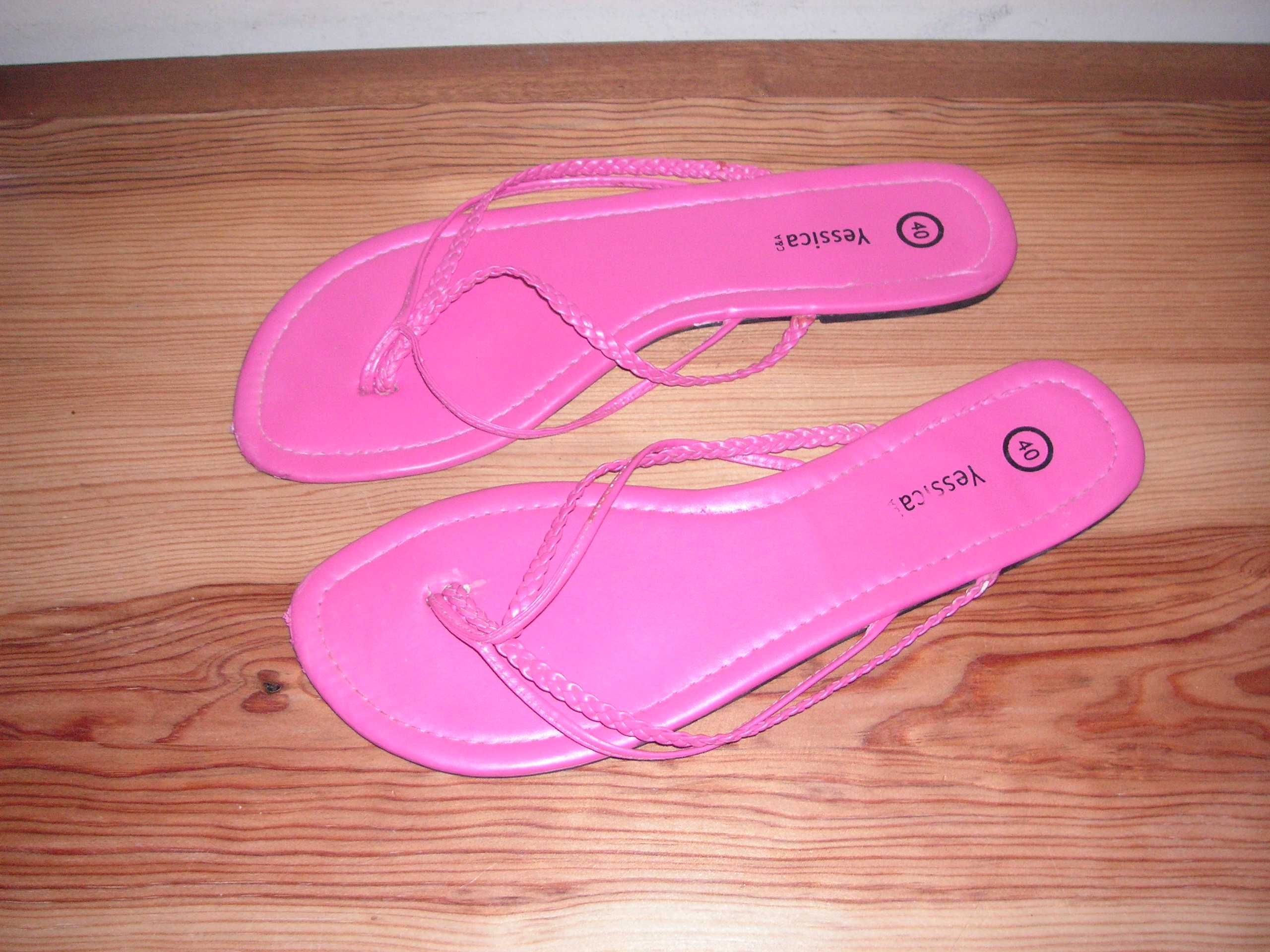 Chinelas Laranja e Rosa Yessica T/40