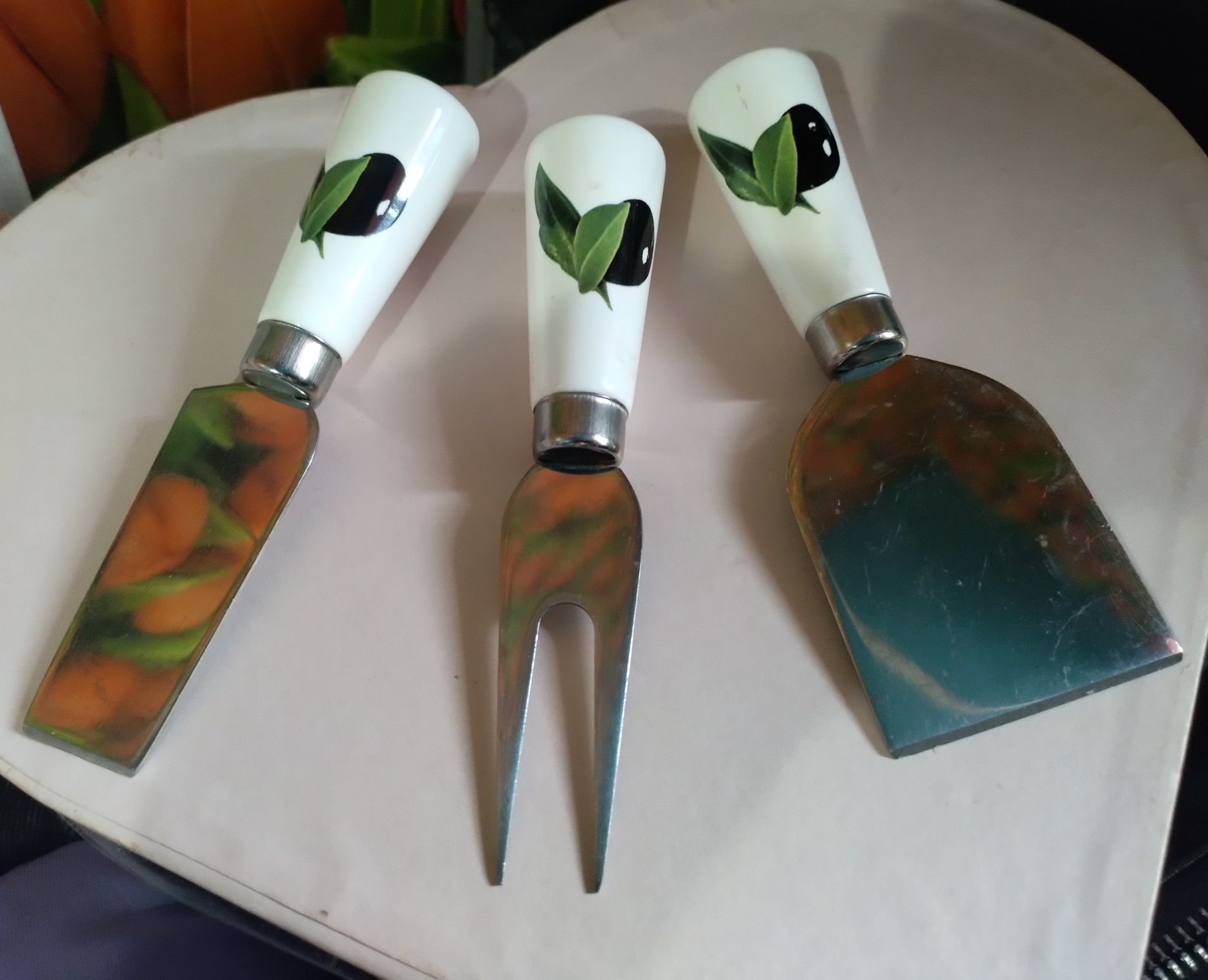 Набор сырных ножей из 3 предметов винтаж