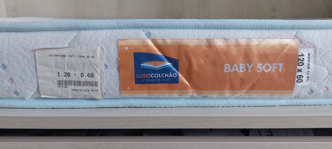 Colchão berço 1,20x0,60 - Lusocolchão tech baby soft