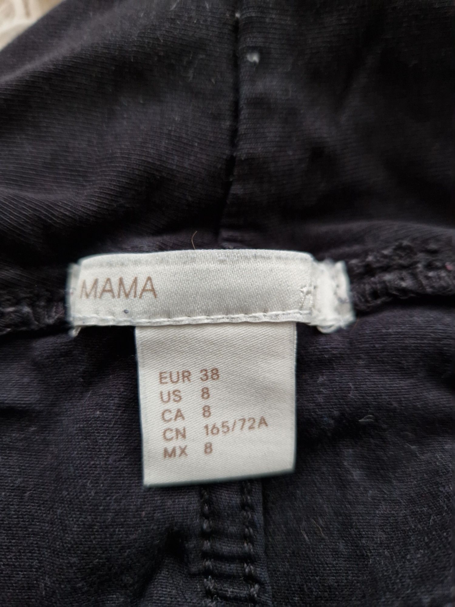 Czarne spodnie skinny elastyczne ciążowe z bawełną i wiskozą mama H&M