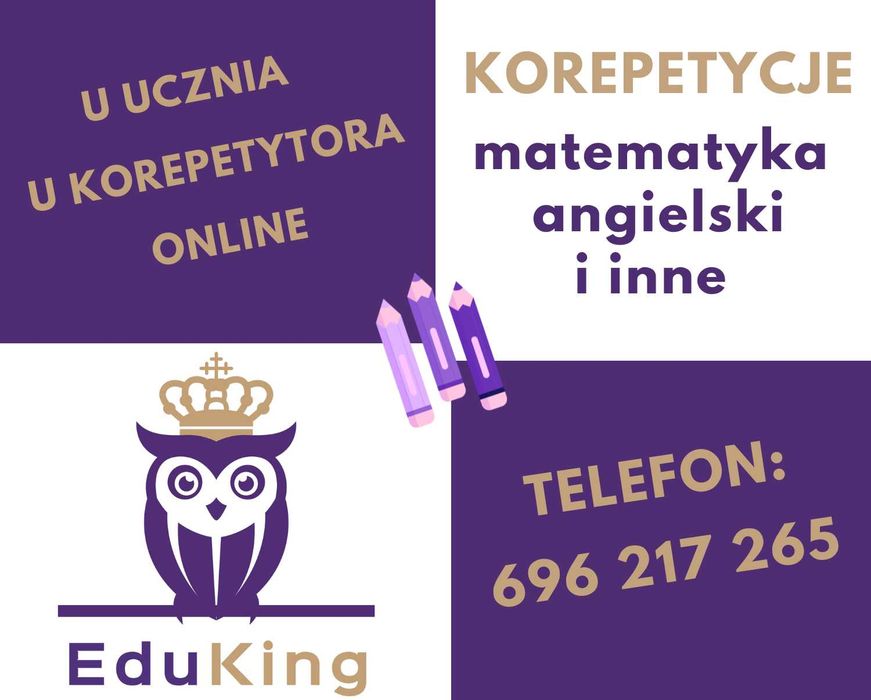 Korepetycje ONLINE Matematyka, Angielski, Polski, Biologia, Chemia itd