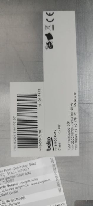 Płyta indukcyjna Beko Hii 84500 Fhtx 77cm