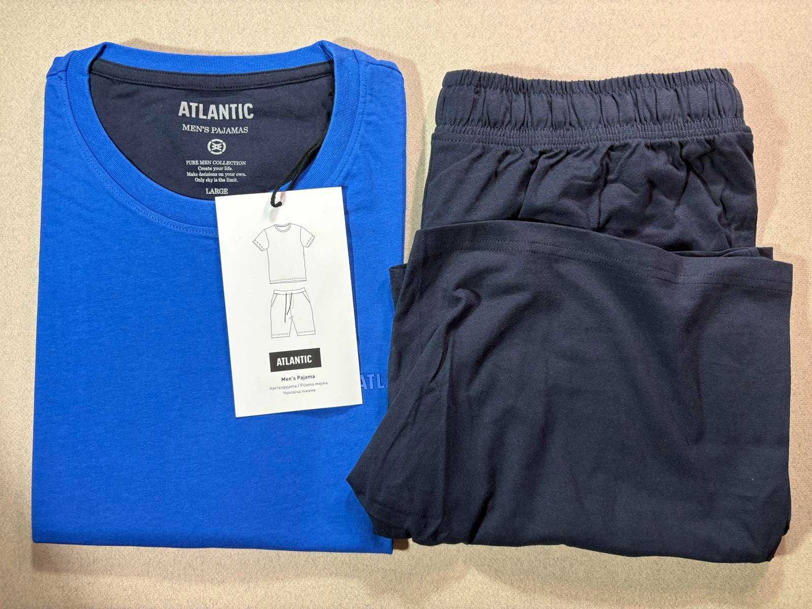 Піжама ATLANTIC чоловіча футболка + шорти бавовна  пижама АТЛАНТИК