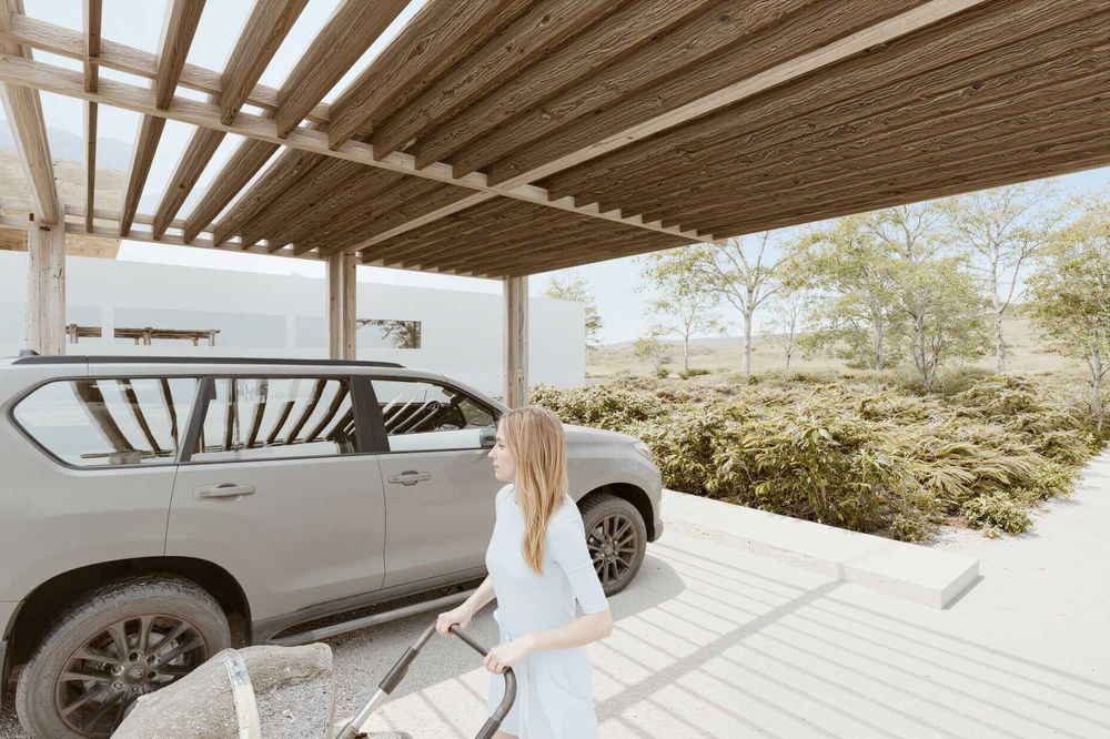 Sombreamento de veículos, designs rústico e contemporâneo