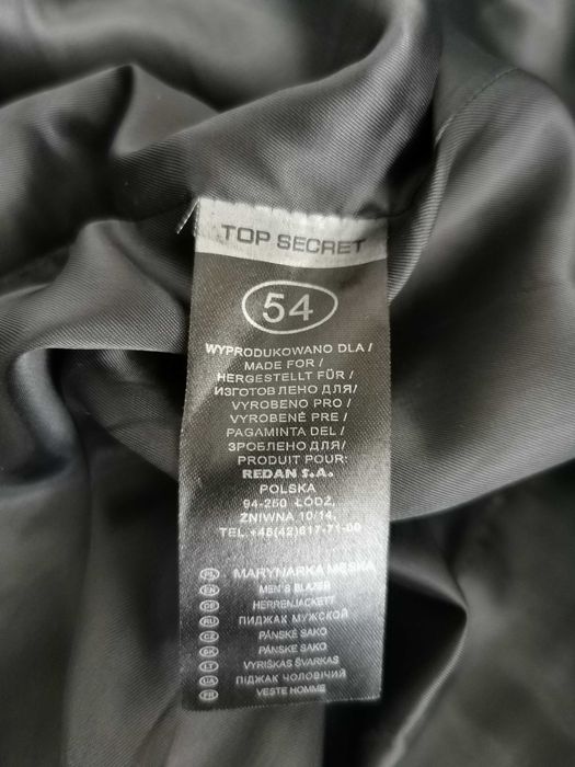 Garnitur męski Top Secret rozmiar 54 spodnie 34
