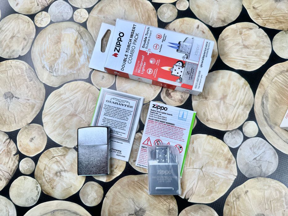 Набір Zippo запальничка бензинова та подвійний газовий інсерт оригінал