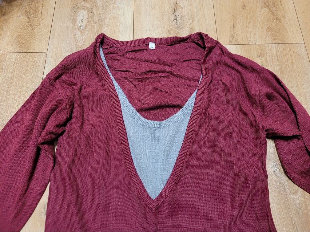 Sweter damski dłuższy cieplutki  roz z metki S/36/8 oversize