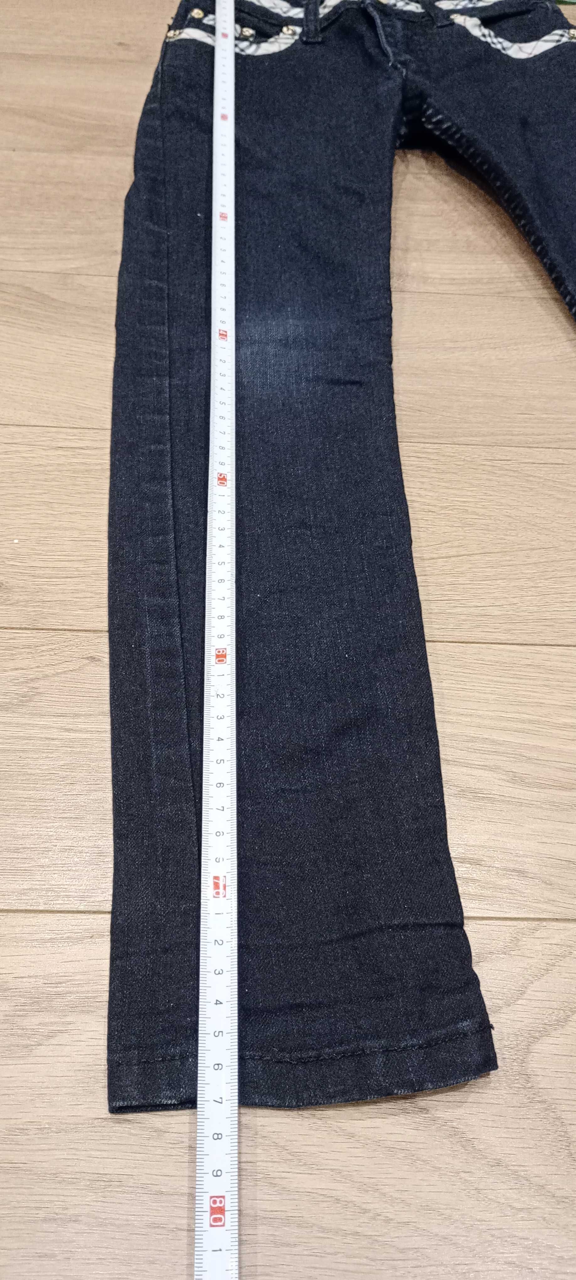 Spodnie Burberry jeansy, roz 122/128 Stan idealny, klasyczne 2x27/77cm