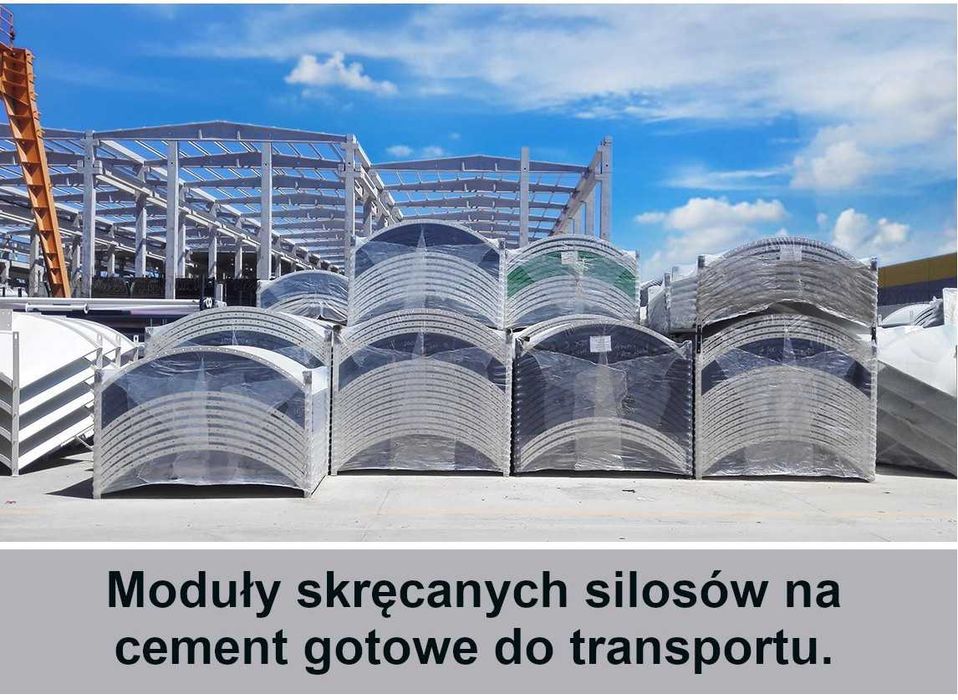Modułowy silos na cement i materiały sypkie 150 ton (105 m³) z dostawą