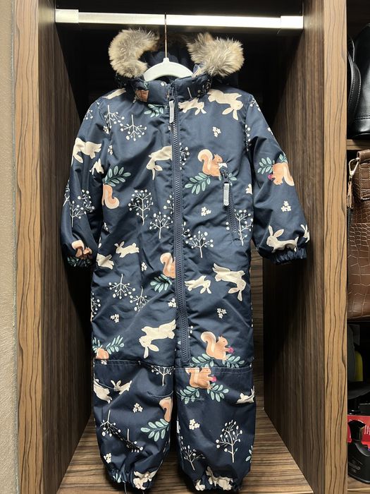 Зимовий комбінезон H&M 86 розмір +6 см рукавички шапка шолом взуття