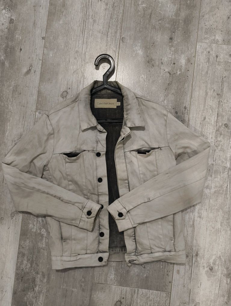 Kurtka Jeansowa Calvin Klein Jeans Rozmiar S SZARA