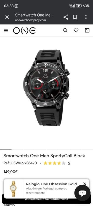 Smartwatch One sem uso