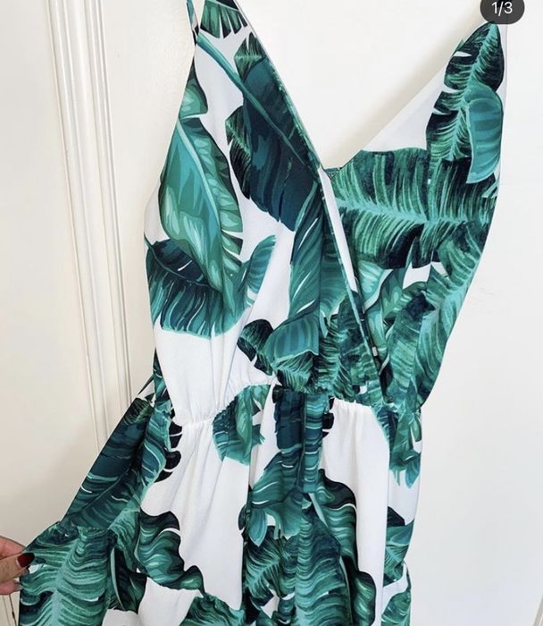 Macacão calçao padrão tropical