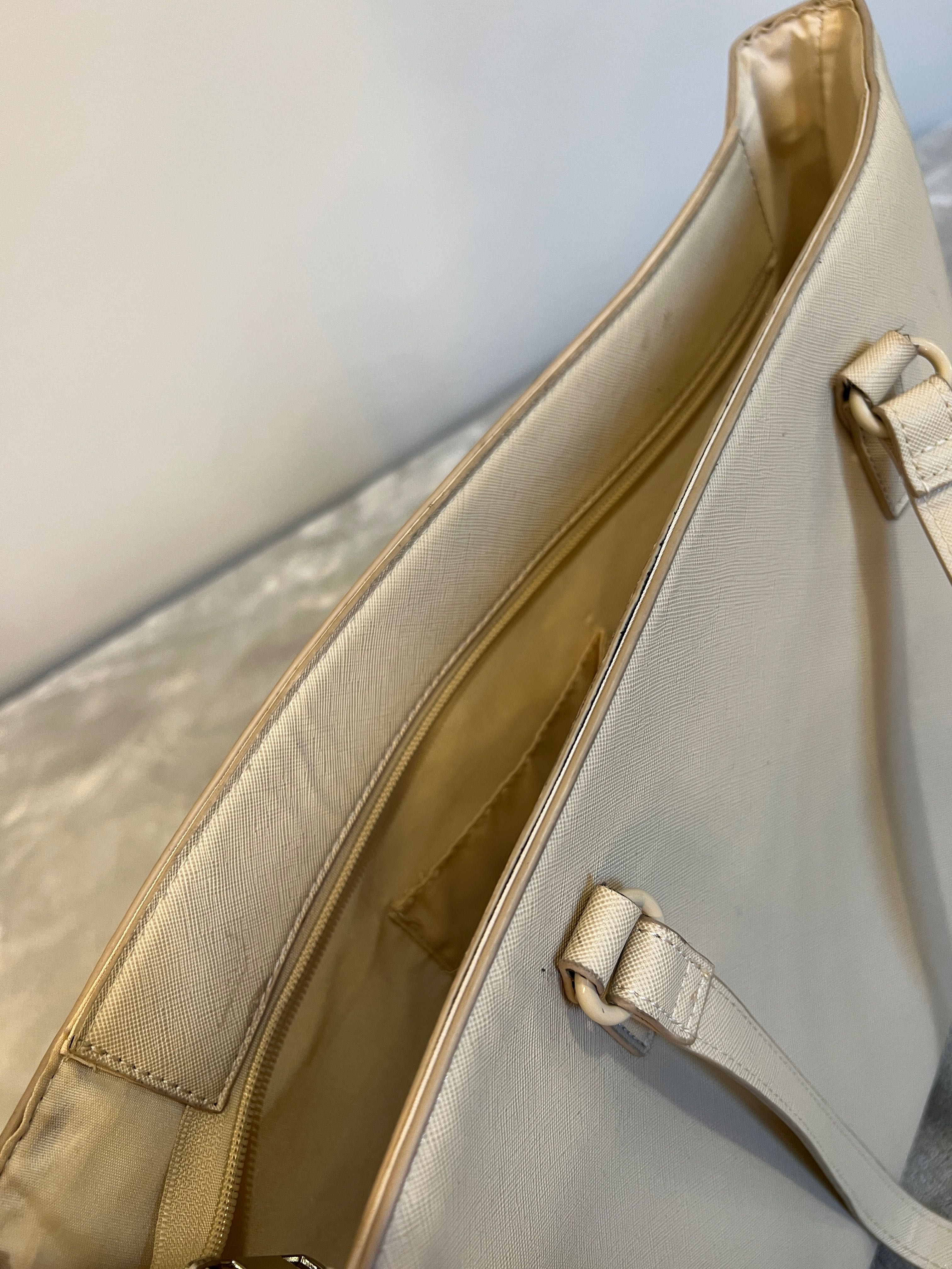 Torba / torebka shopper beżowa / kremowa