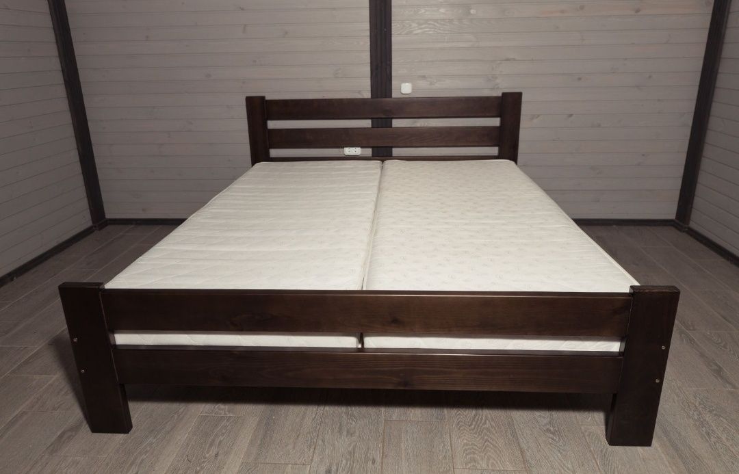 Ліжко двоспальне 1.6*2м з натурального дерева