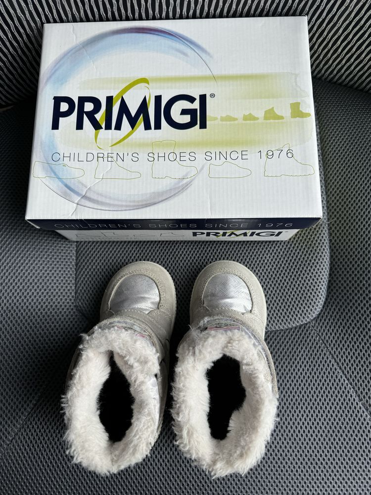 Дитячі зимові чоботи Primigi 25 Gore-tex срібні блискучі водостійкі