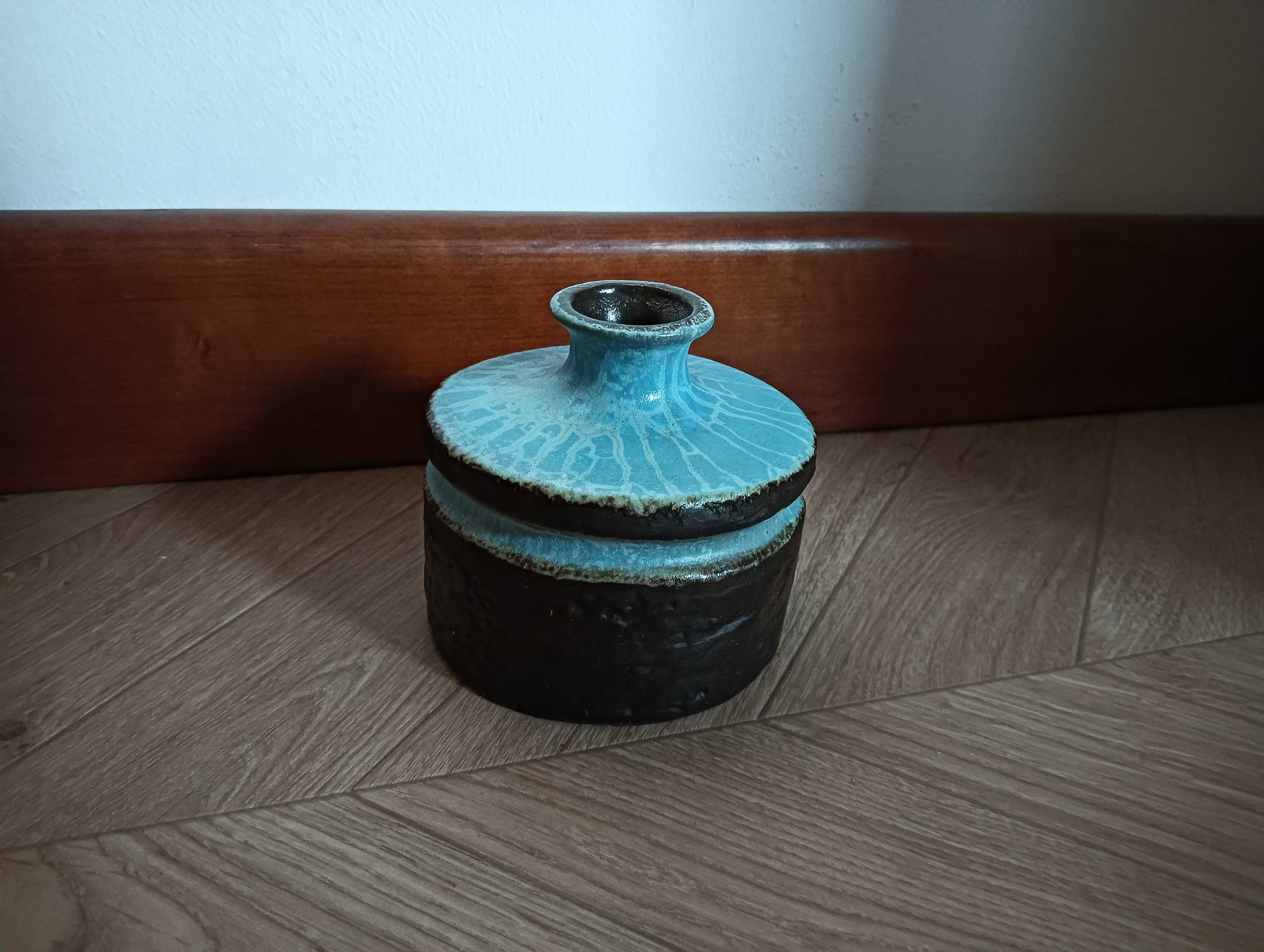 Wazon ceramiczny Haldensleben niebiesko brązowy