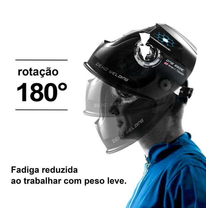 Máscara de Soldar Eletrônica Solar com Auto Escurecimento