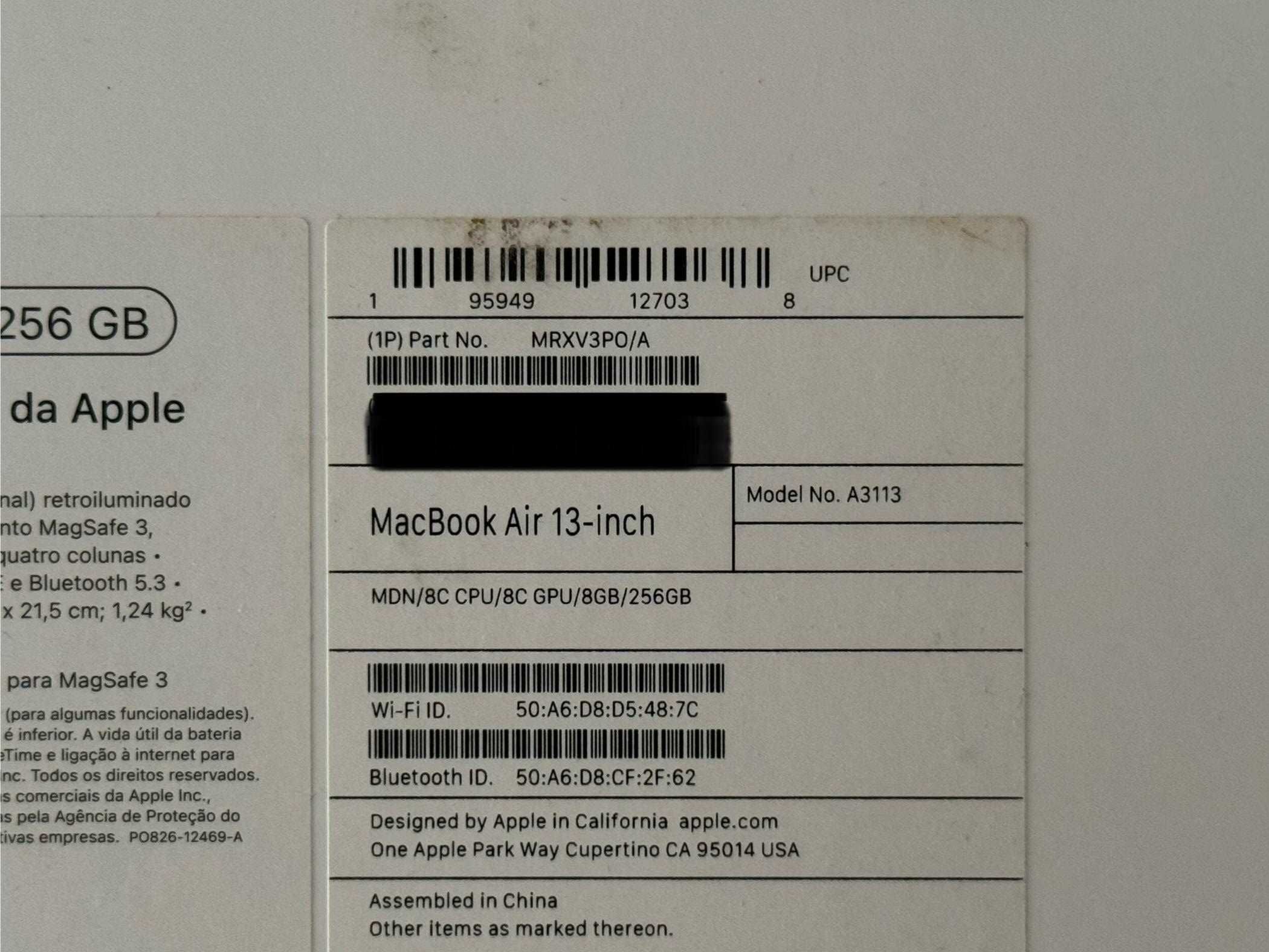 Macbook Air M3 8GB 256GB Midnight Com Garantia