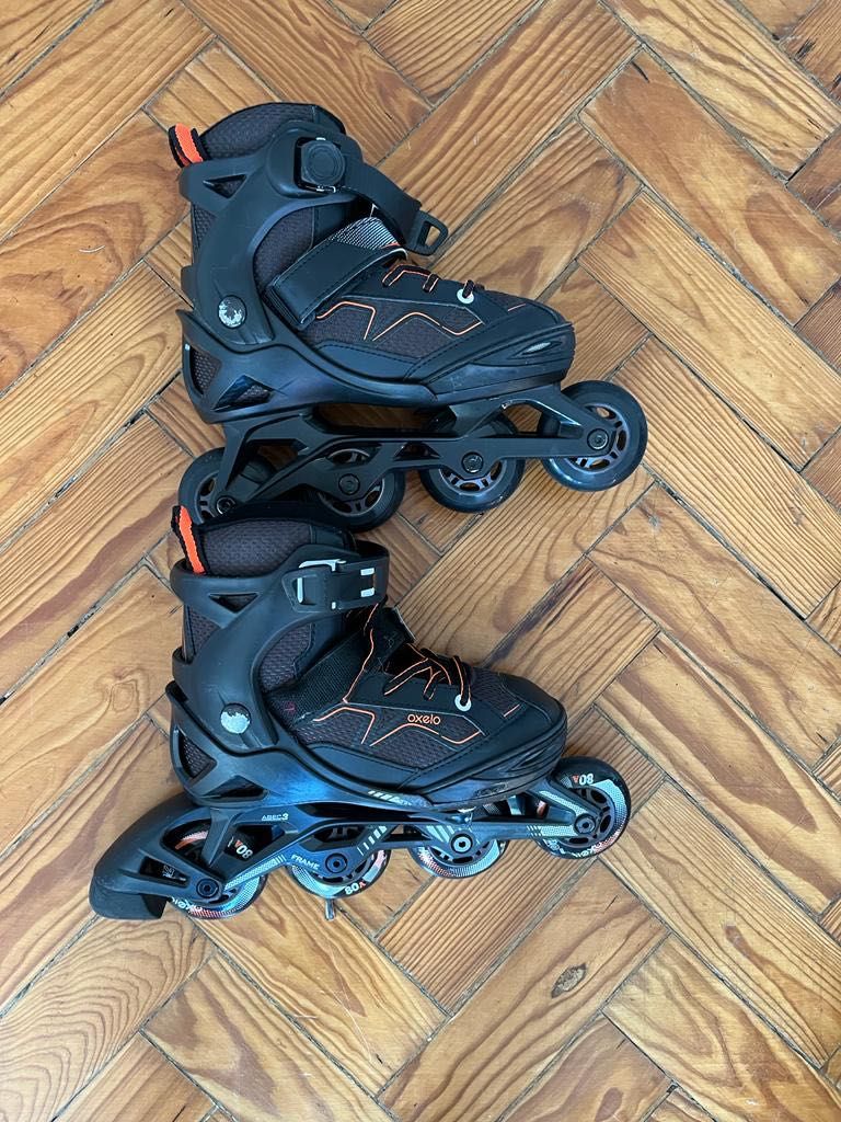 Patins Decathlon tamanho ajustável de 32 a 35