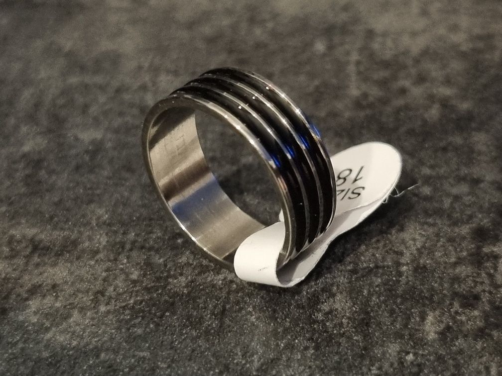 Obrączka, stal nierdzewna, rozmiar 18 mm, unisex, streetwear