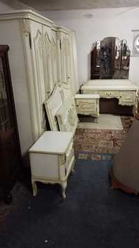 Piękna stylowa sypialnia biała-ecru komplet w super stanie