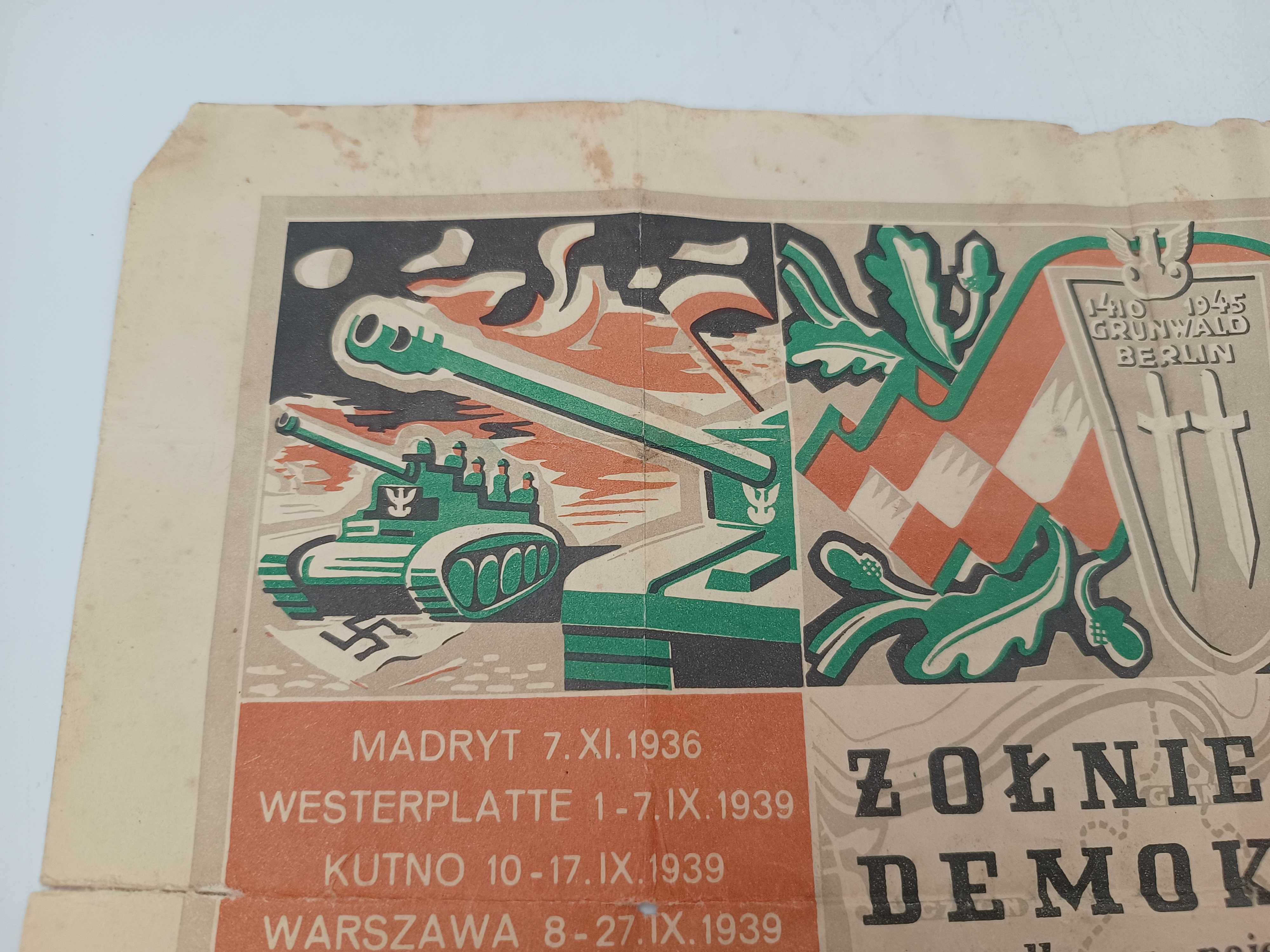 Dyplom Żołnierzowi Demokracji za walkę z najeźdźcą niemieckim