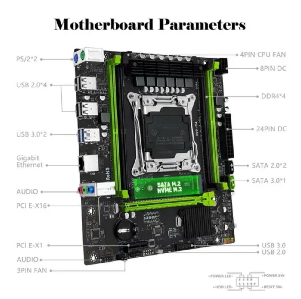 Комплект X99 + Xeon E5-2695v3 + 32GB RAM + Кулер, LGA 2011-3
