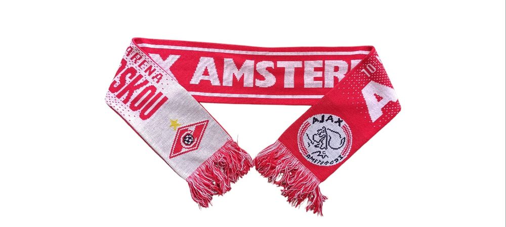Szalik piłkarski sportowy łączony Ajax Amsterdam Spartak używany