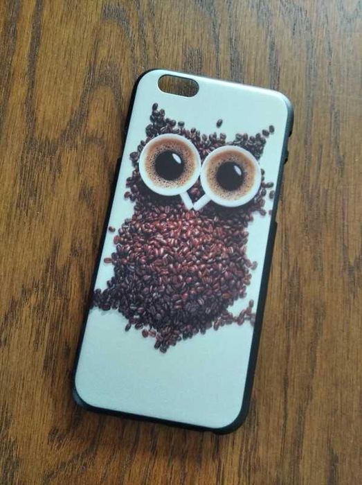 Zabawne Etui na Iphone 6 6s Apple Cover Case kawa sowa filiżanki