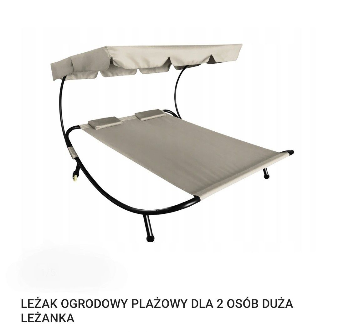 Leżak plażowy ogrodowy dwuosobowy duża  leżanka dla 2 osób