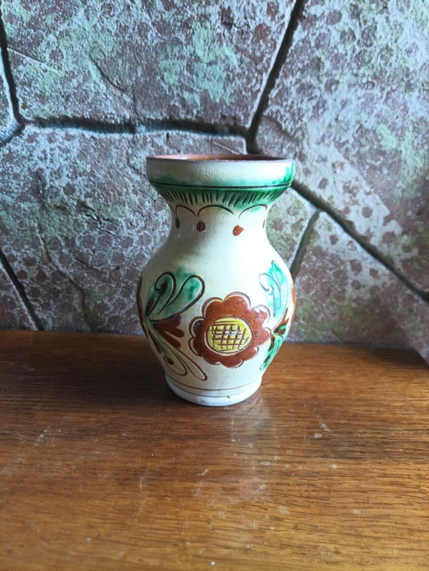Гуцульська керамічна ваза та сільничка. Косівська кераміка