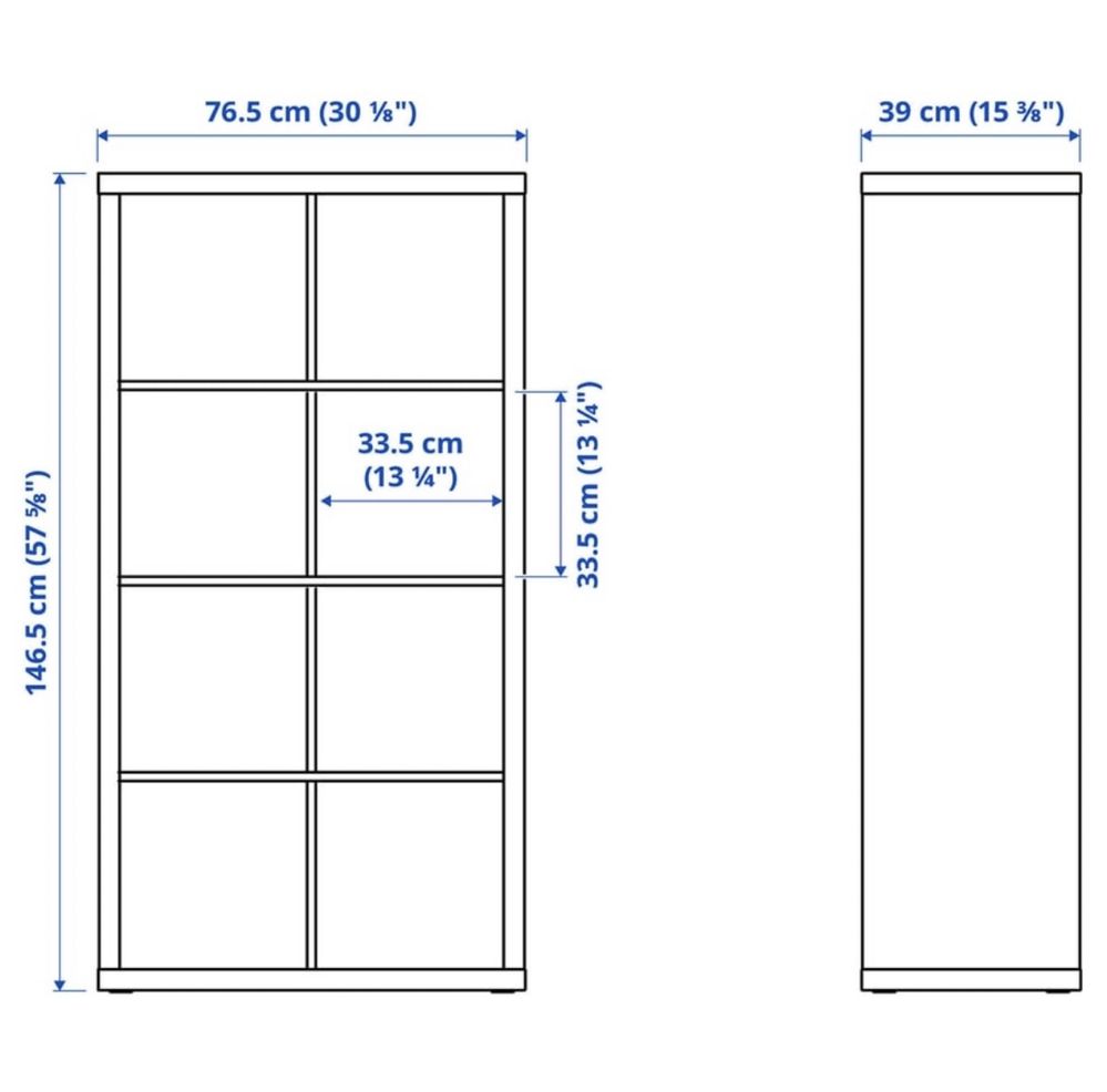 2x regał ikea kallax 4x2 ciemny braz \ dostawa