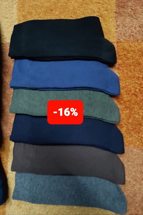 6 pares de meias em algodão bom,  novas
