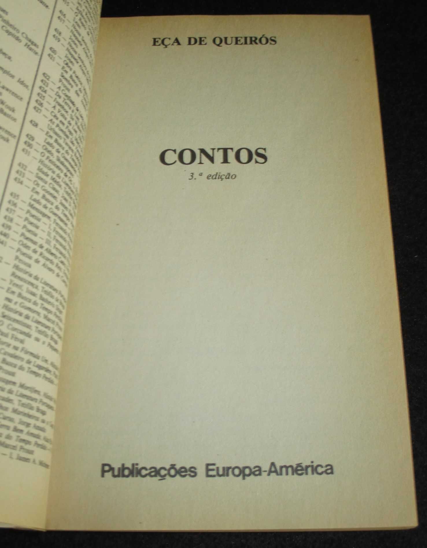 Livro Contos Eça de Queiróz Grandes Obras Europa-América