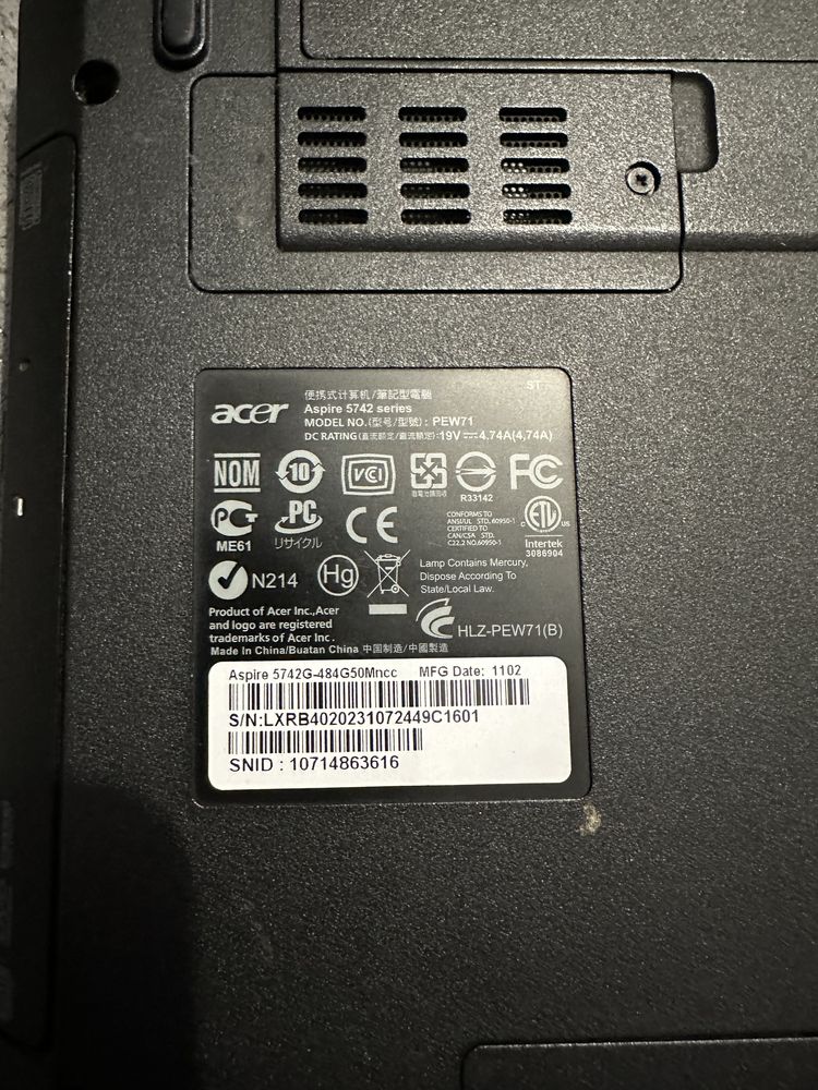 Acer Aspire 5742G