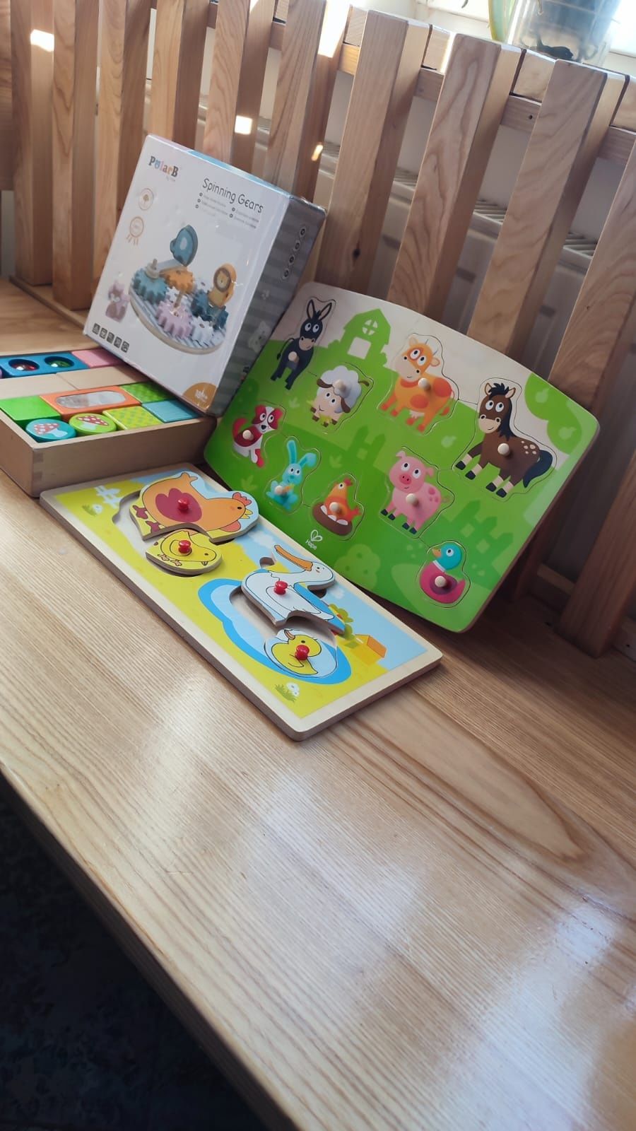 Układanki zabawki drewniane puzzle montessori