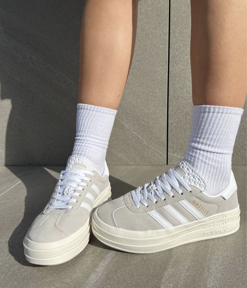 Кросівки жіночі Adidas Gazelle Platform Grey 36-40 Наложка