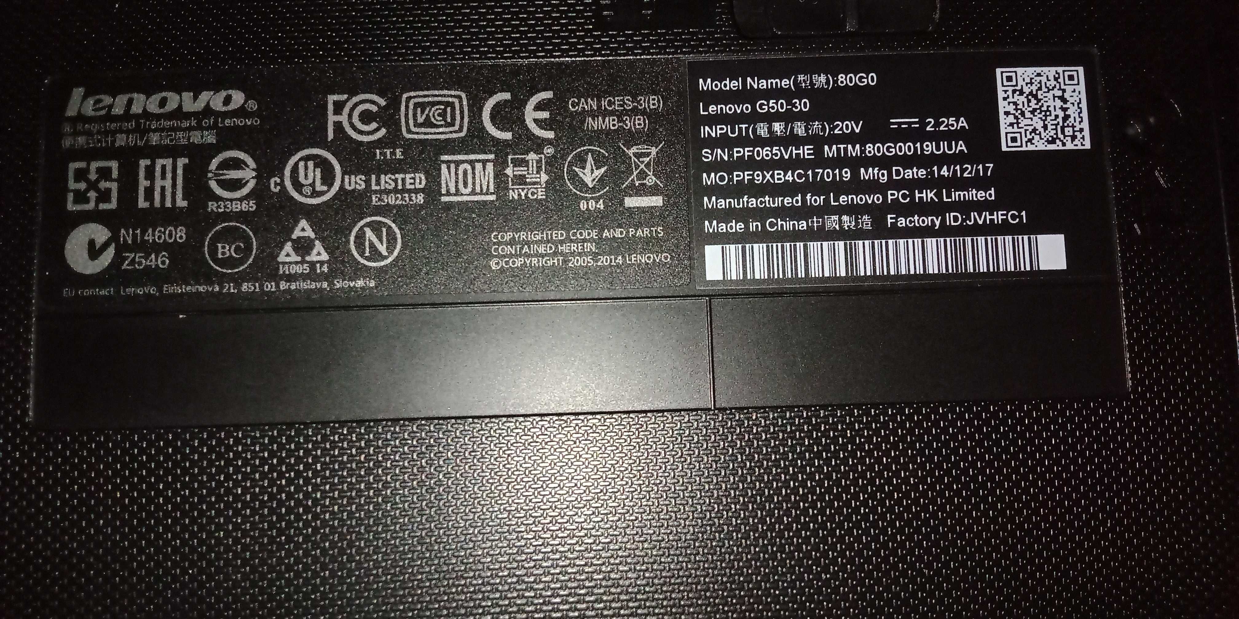 Ноутбук Lenovo g50-30