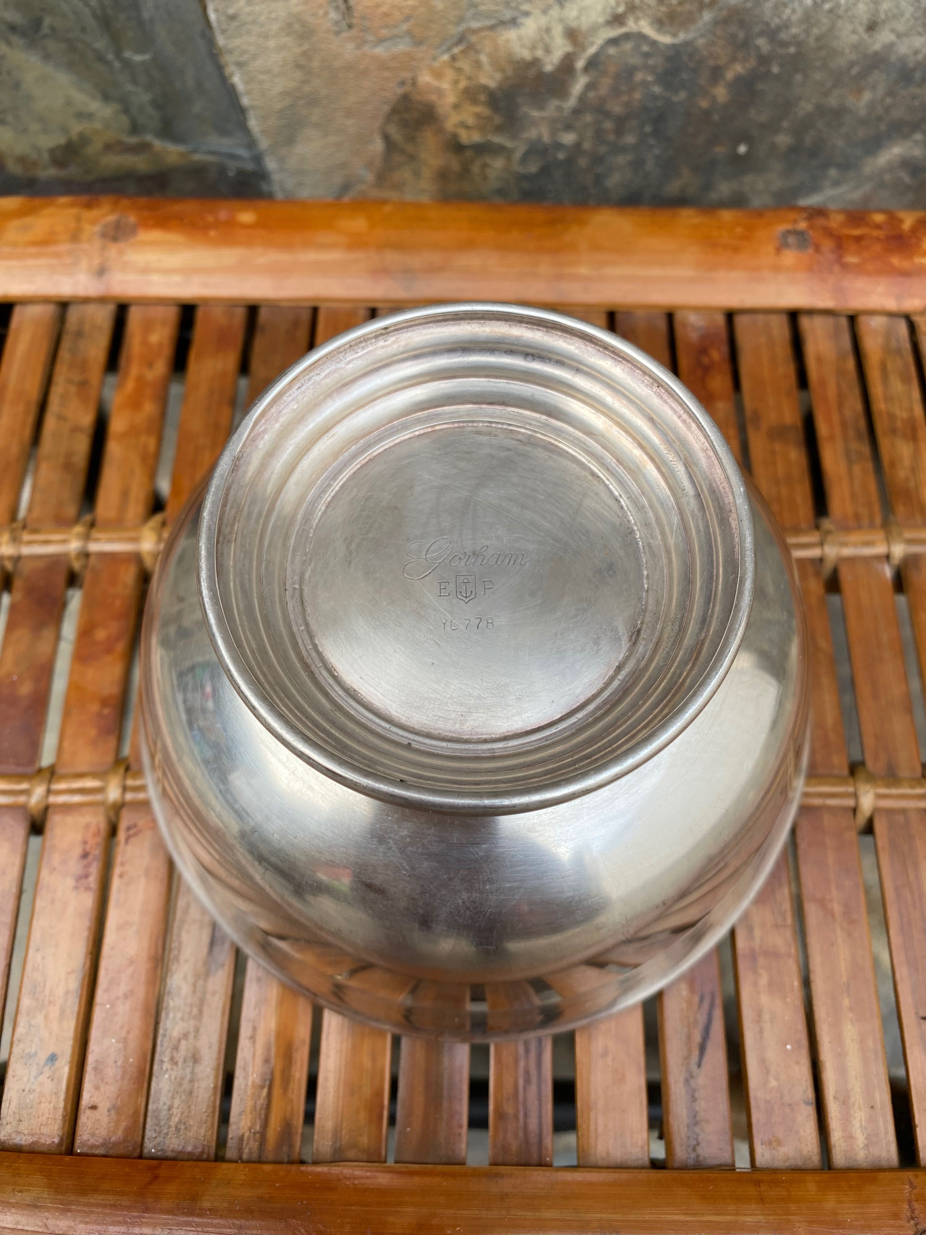 Taça Lavabo Antiga Gorham Marcada Prata / Casquinha 12,6 cm Marcada