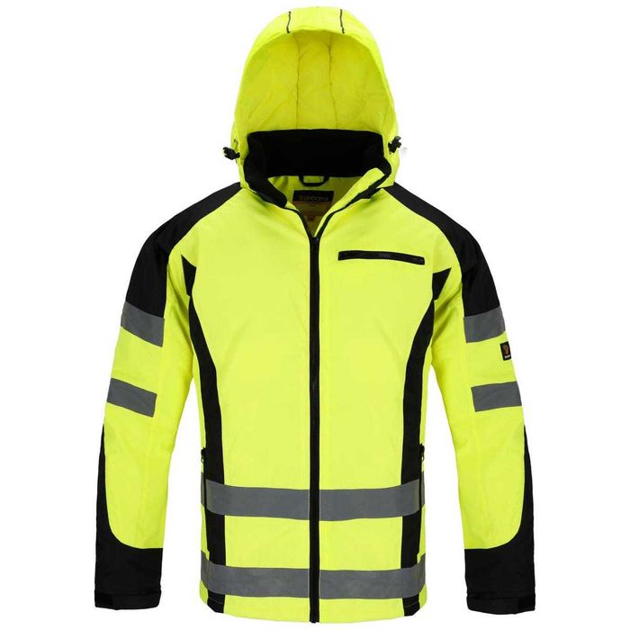 Ocieplana zimowa kurtka ostrzegawcza rozmiar L - wyprzedaż magazynowa