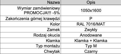 Wiśniowski Furtka Ogrodzeniowa - Modern - AW.10.104 100x1600 OKAZJA!!