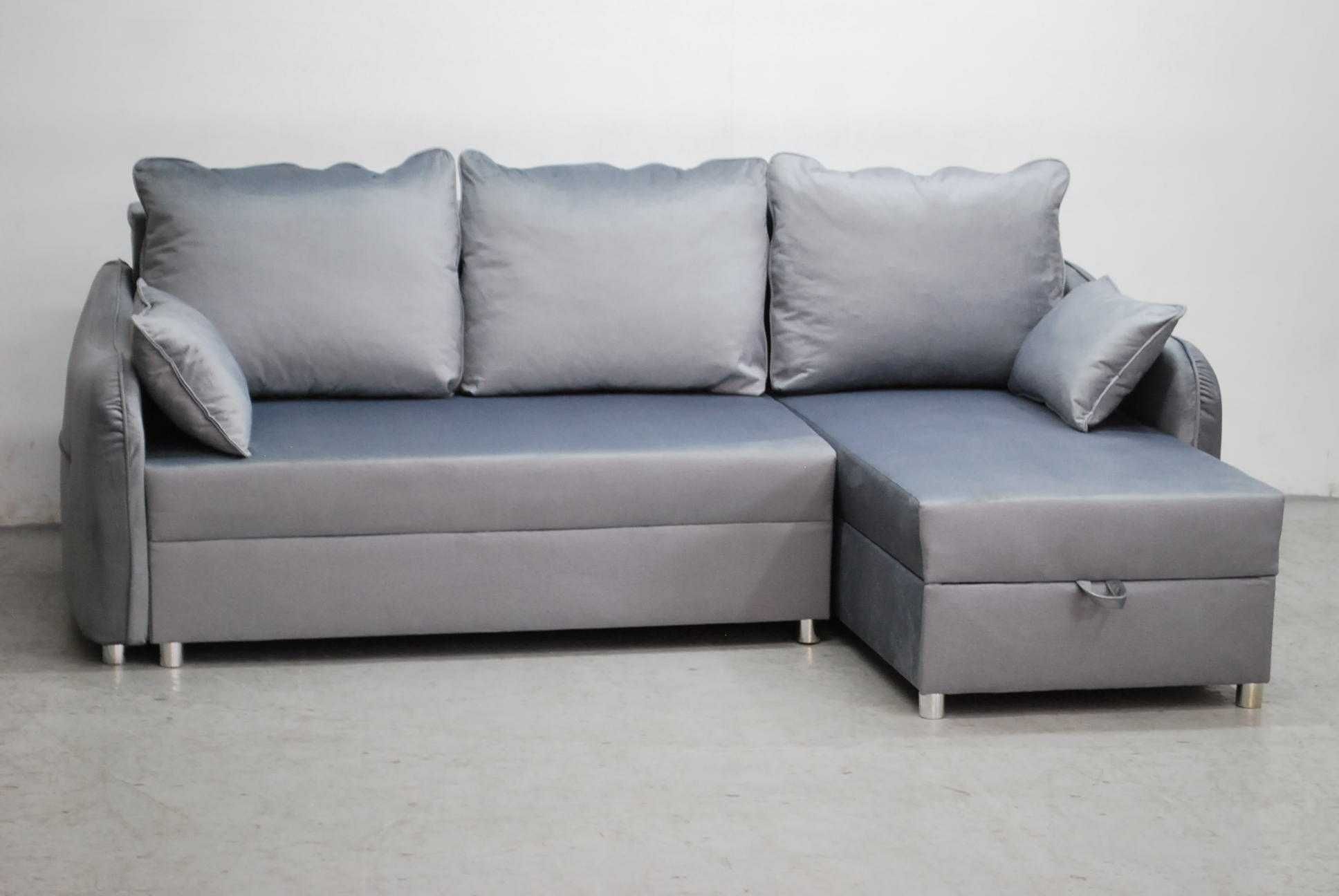 RLA DESIGN NOWOCZESNY NAROŻNIK z f.spania + pojemnik rogówka , sofa,