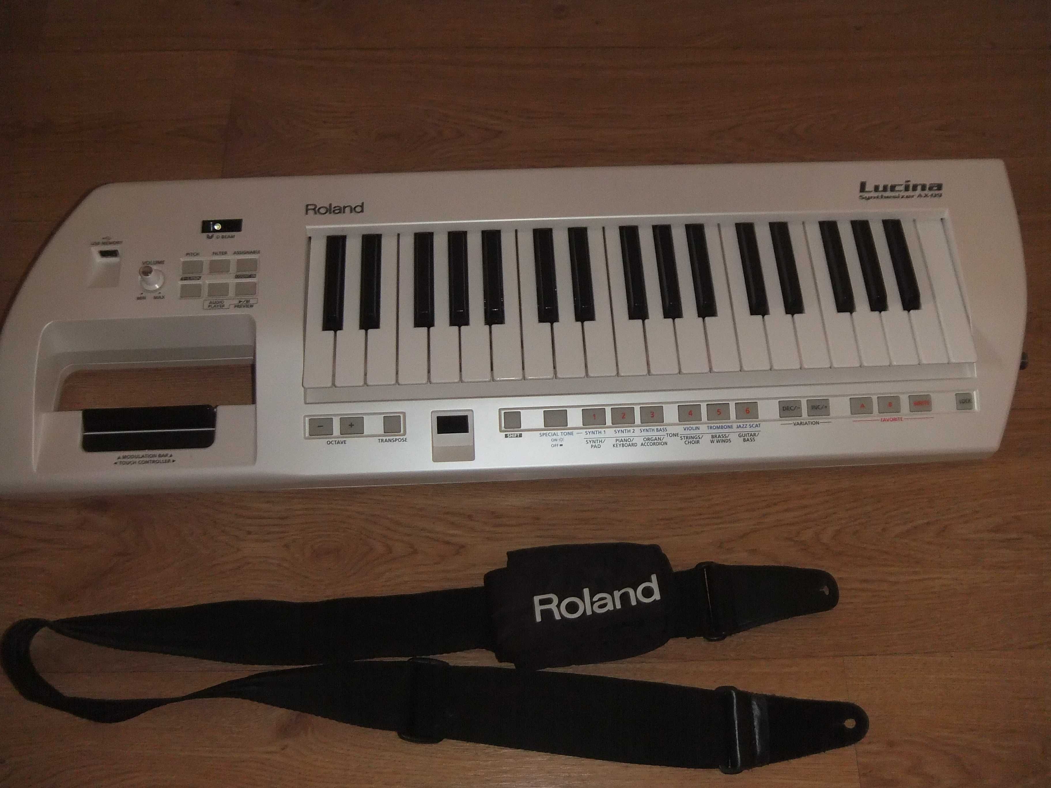 Roland Lucina ax-09Keytar Biała Mega Stan-Zamiana czytaj opis