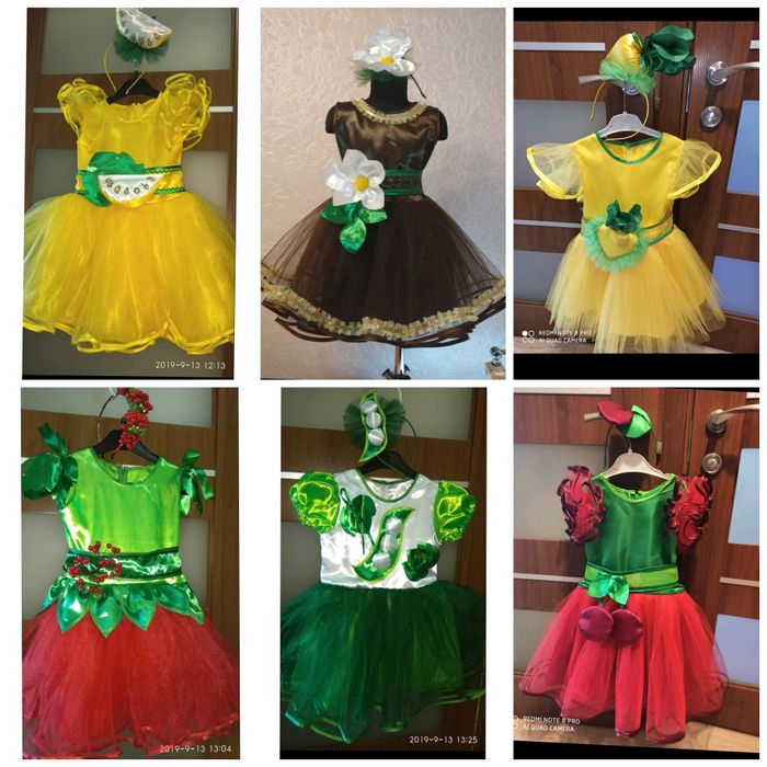 Костюм сукня капуста картопля морква груша яблуко диня осінь калина