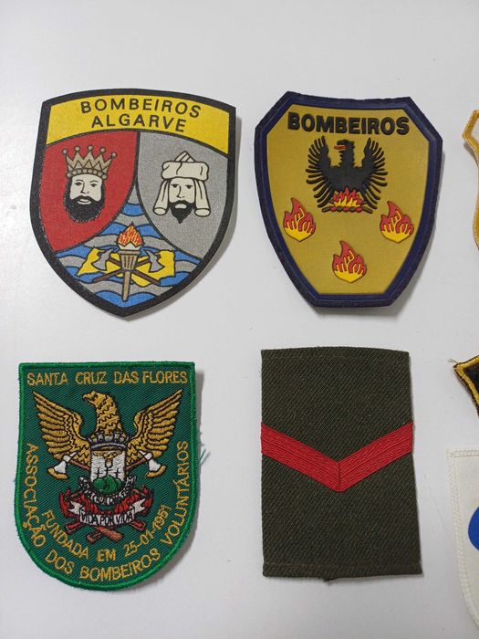 Emblemas em tecido e bordados 8 unidades